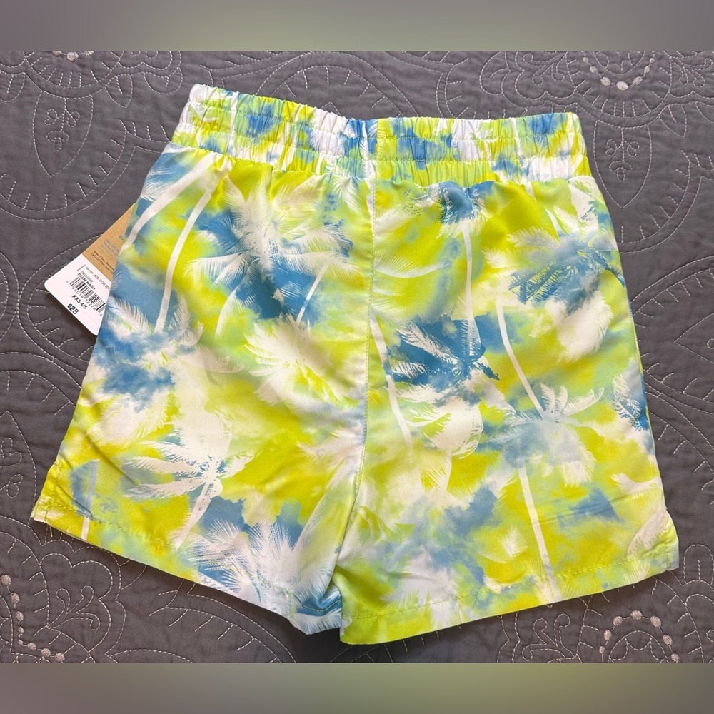 Thereabouts Boys Palm Wash Neon Green/Blue Swim Trunks NWT Size XXS 4/5 - Picture 6 of 6